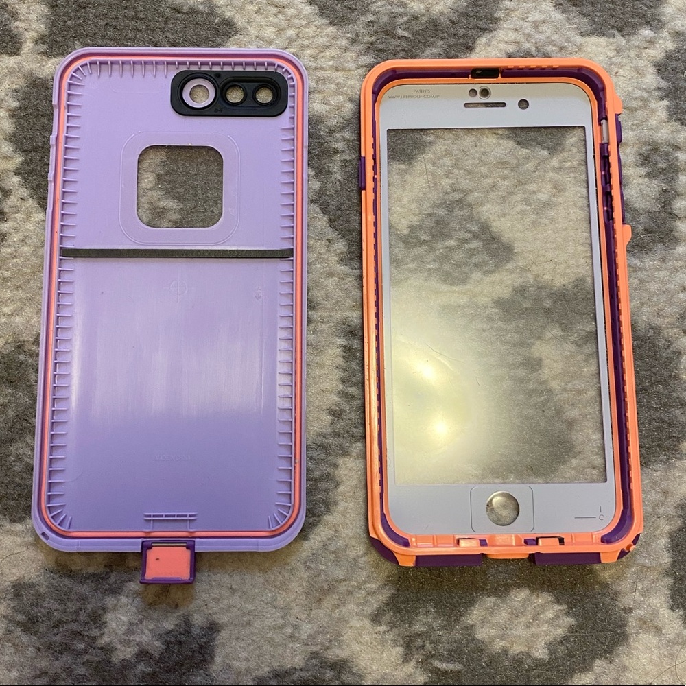 Purple LifeProof iPhone 8 Plus case